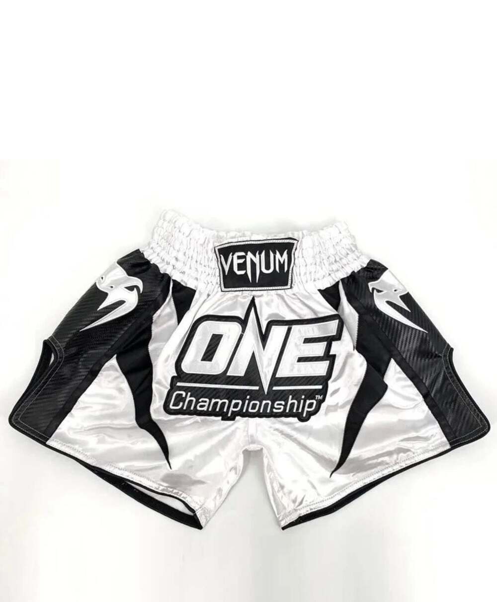 x ONE FC Muay Thai Shorts - White/Black - Venum Asia, HK
